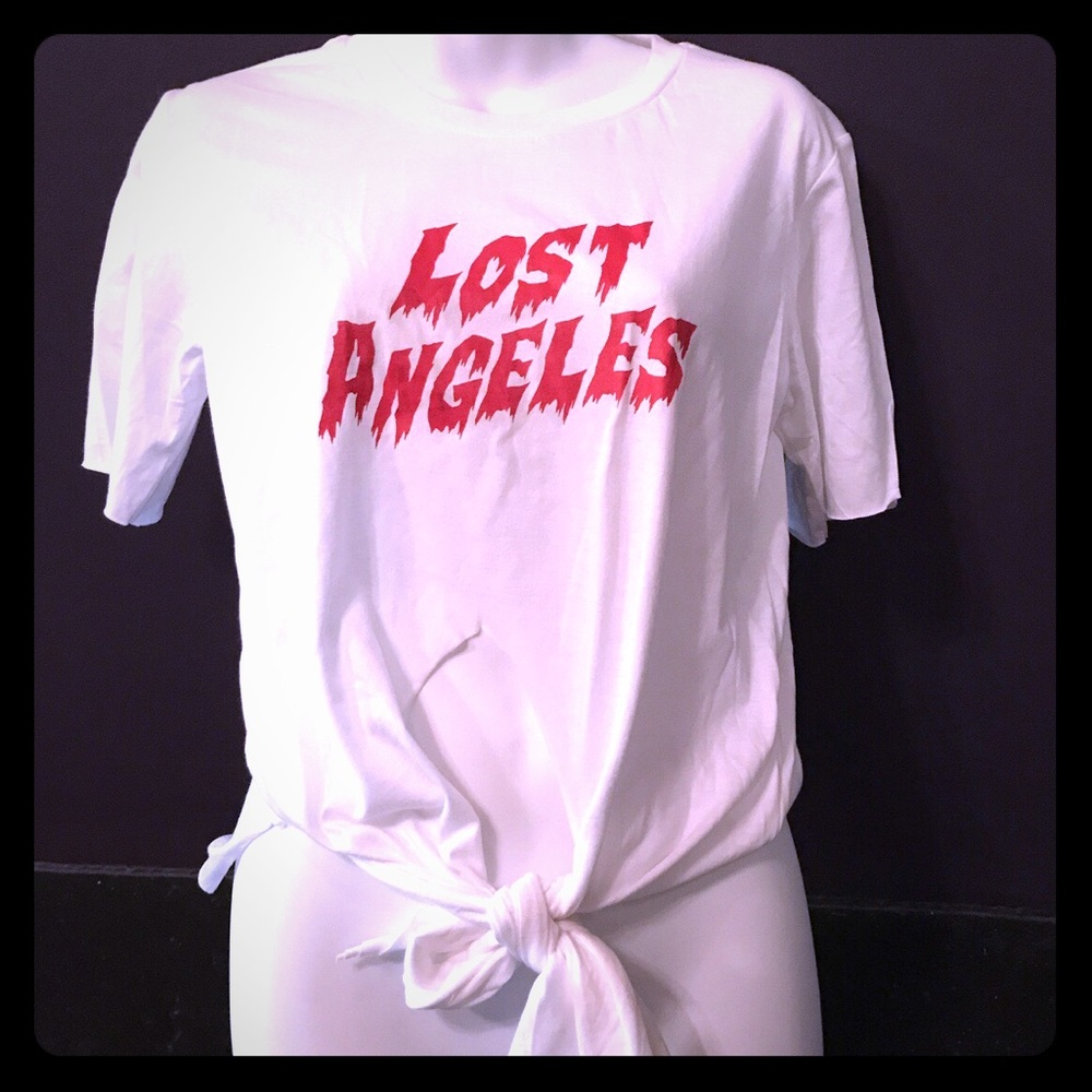 NWOT.  Lost Angeles tie front t-shirt.  O/S.